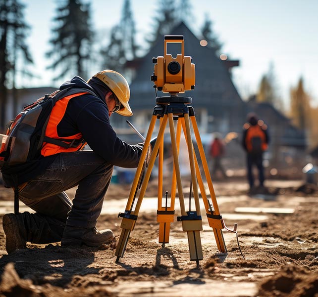 Licensed Land Surveying Crew in Delta, British Columbia Survey Crew Working in Delta BC