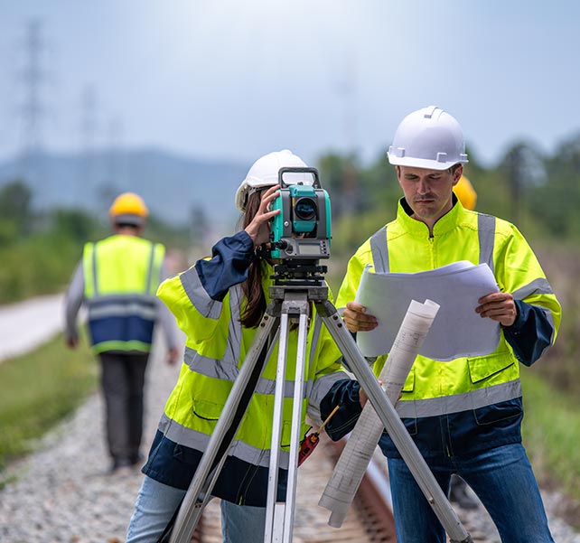 Experienced Land Surveying Crew Maple Ridge BC Survey Crew Working in Maple Ridge